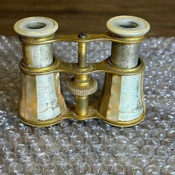 Antique Lemaire Mother Of Pearl Victorian Opera Glasses Adjustable Binoculars - Picture 1 of 16